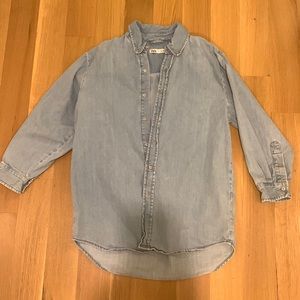 Oversized heavy denim button down.